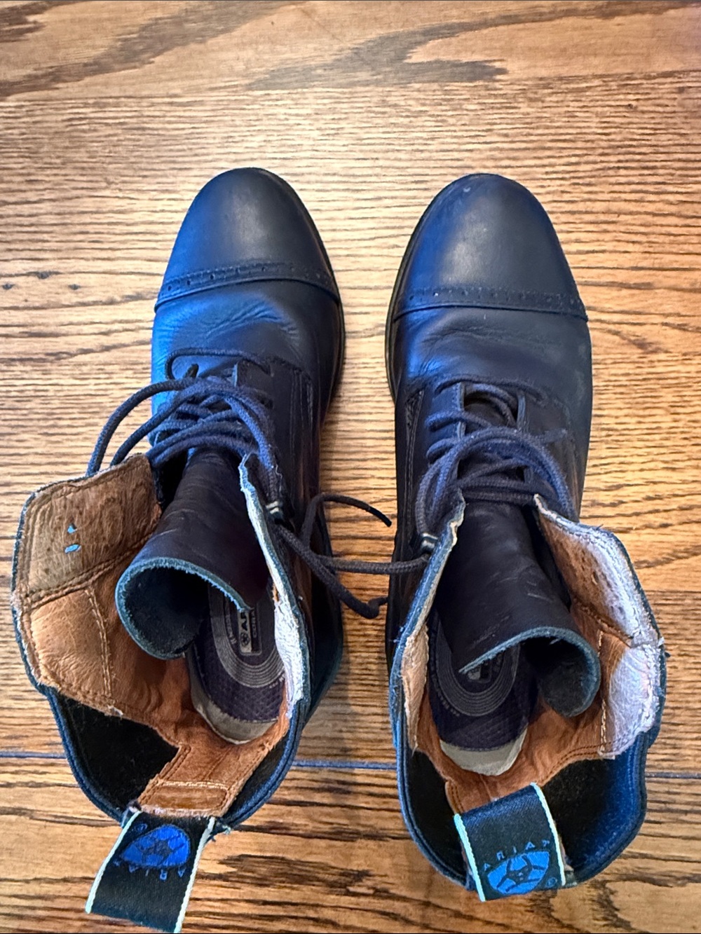 Ariat Cobalt VX Black Leather Lace Up Ankle Boot riding Comfort equestrian 7.5B - Picture 4 of 12